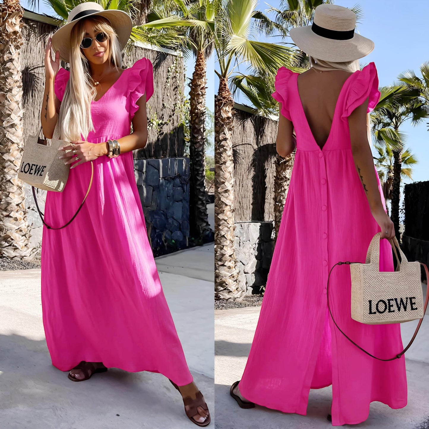 Robe KAÏNA bouton dans le dos