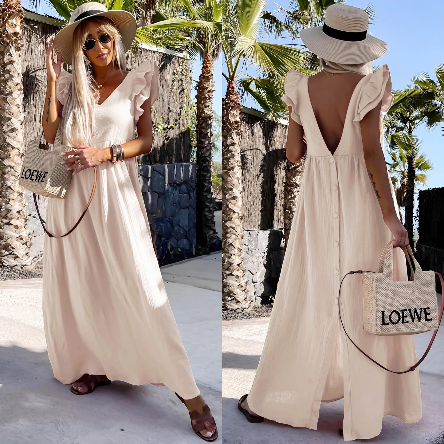 Robe KAÏNA bouton dans le dos