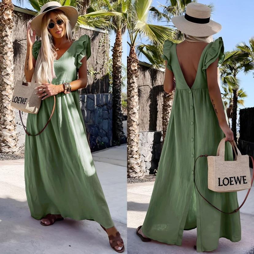 Robe KAÏNA bouton dans le dos