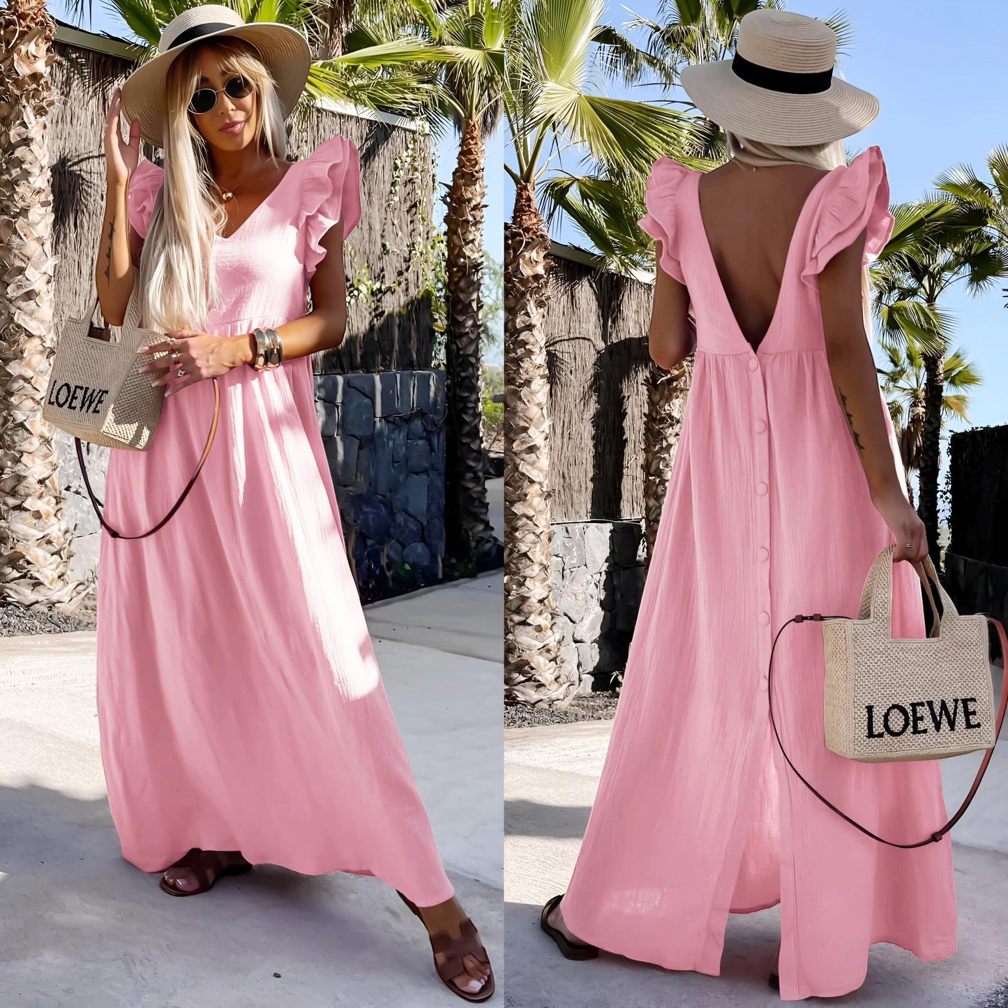 Robe KAÏNA bouton dans le dos