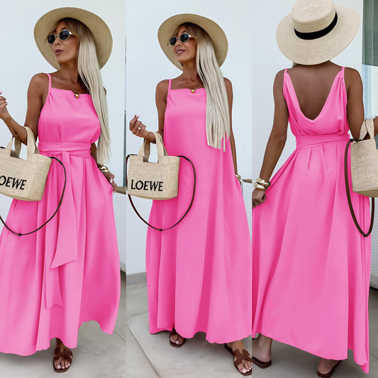 Robes RIA longues Bretelles,Uni